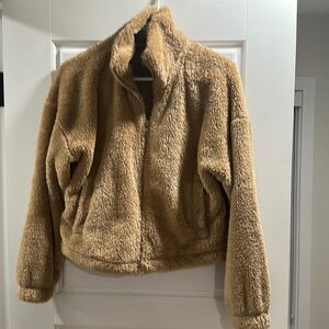 Aritzia Sunday Best Sherpa Full Zip Sweater Jacket